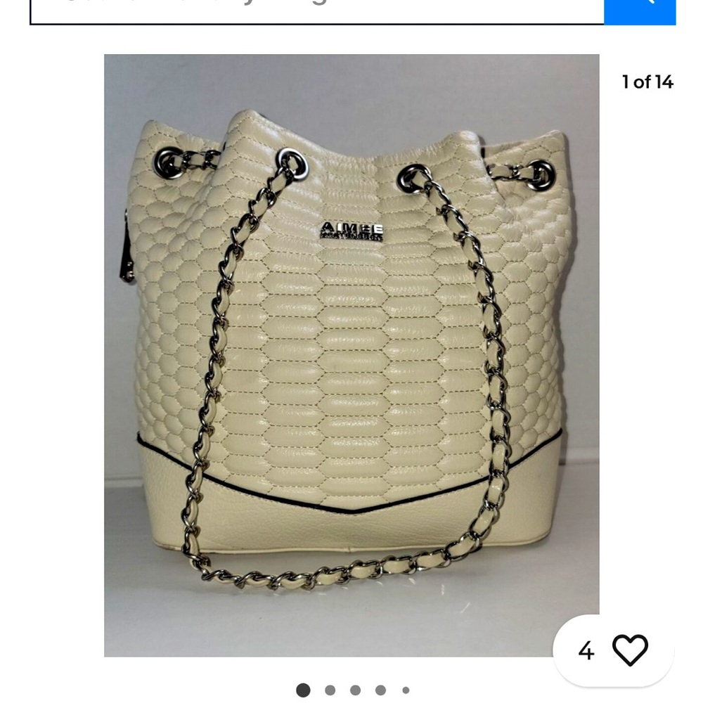 Aimee Kestenberg Quilted Bone Colored Small Backpack